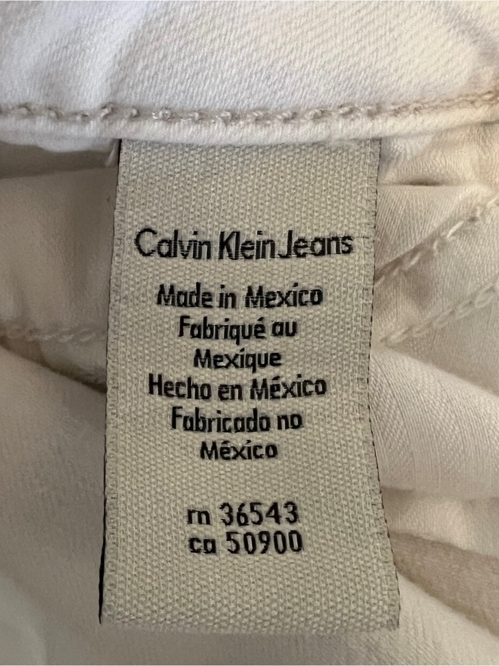 Calvin Klein Jeans Women's White Straight-Leg Jeans - Picture 8 of 9